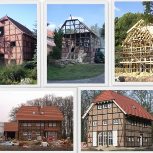 Tranzlozierung und Rekonstruktion eines Fachwerkhauses in Glandorf / Winterberg (Niedersachsen)