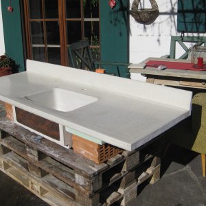 Küchenarbeitsplatte Terrazzo