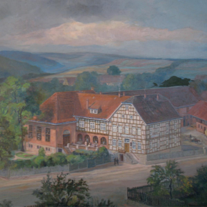 Die Hofanlage (Gemälde aus 1950 ca.)