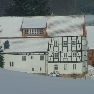 Wassermühle Freienhagen im Winterkleid
