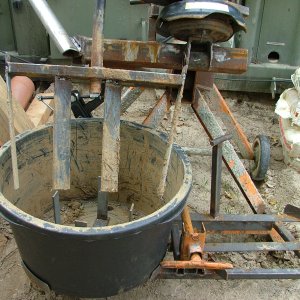 Stampflehm-Mischmaschine