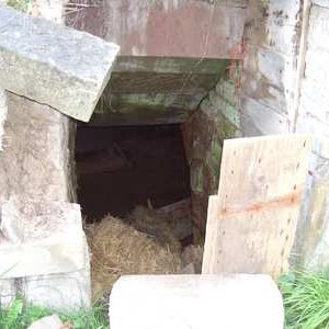 beschädigter Kellereingang