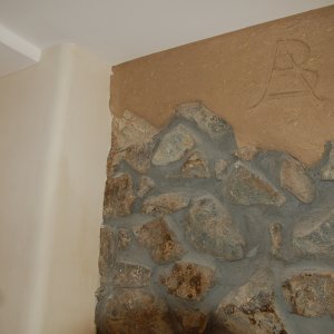 Meiner handwerk  Lehm mit Stroh Annteil, Stein Kalk (Auf wunsch die  Liebe Kunde Iniziale  von A.Biro)