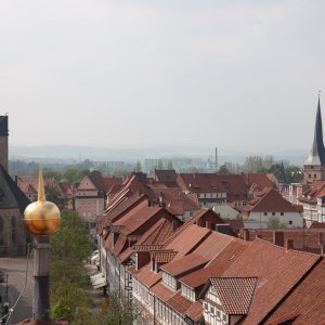 Duderstadt - Blick auf die Servatius Kirche und den Westerturm