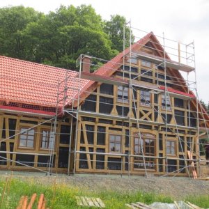 Fachwerkhaus in Burglahr- Baustelle am 27. Mai 2015