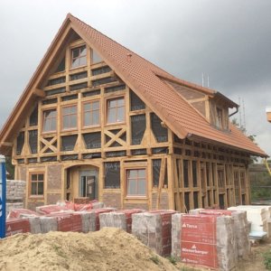 Fachwerkhaus in Hanstedt- Baustelle im September 2015