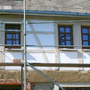 Fassadeninstandsetzung mit Holzweichfaserplatte