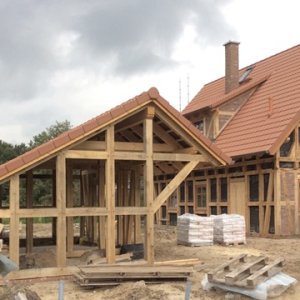 Fachwerkhaus und Remise- Baustelle Sept. 2015