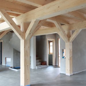 Fachwerkhaus in Lamerdingen- Baustelle im April 2016