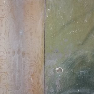 Wanddekor: Marmorierung an Holzimitation