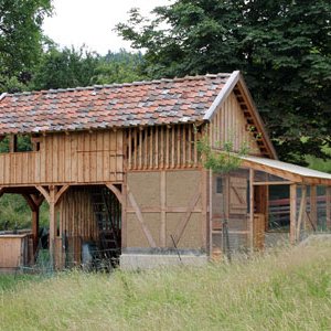 Fachwerk-Stall für Schafe und Hühner in Witzenhausen