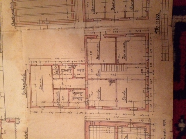 Bauzeichnung 1901 EG