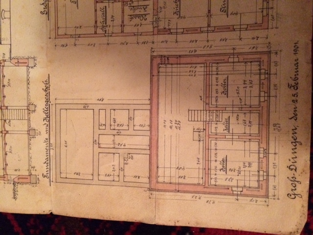 Bauzeichnung 1901 Keller