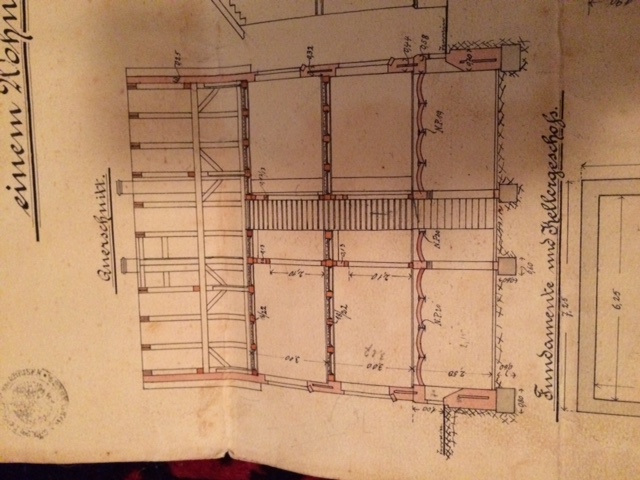 Bauzeichnung 1901 Querschnitt