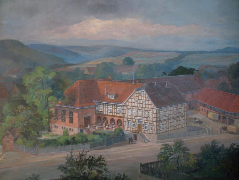 Die Hofanlage (Gemälde aus 1950 ca.)